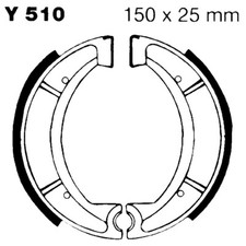 Patins de Frein Sabot Frein Arrière EBC Yamaha Rd Dx 200 1975>1978
