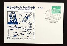 ALLEMAGNE  JULES VERNES  1982  PLAQUETTE TIMBRE   ESPACE Lollini 1494 BIS