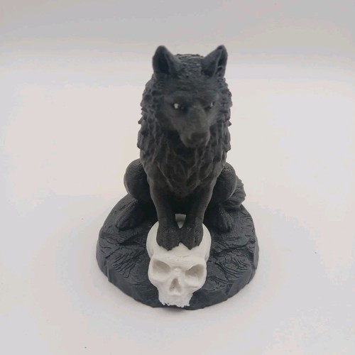 Loup fantastique noir crâne - loup,