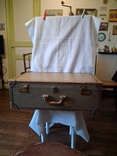 Valise ancienne bois carton - valise,
