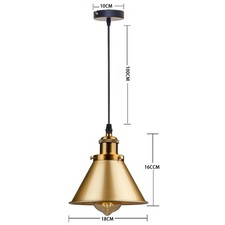 Suspension industrielle métal E27 – lampe loft rétro vintage cuisine salon