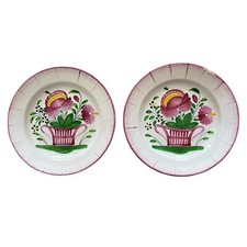 Assiettes au panier fleuri