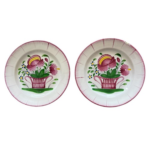 Assiettes panier fleuri - assiettes,