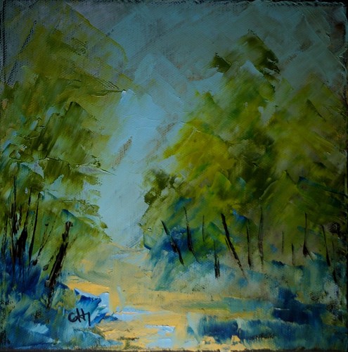 Huile couteau brumeuse - couteau,