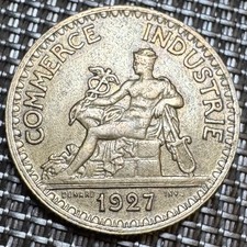 TRÈS TRÈS BELLE PIECE DE 2 FRANCS 1927 COMMERCE (1317) LA PLUS RARE