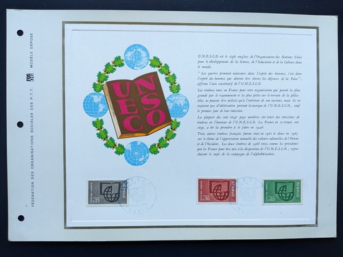 Unesco feuillet fdc - :,