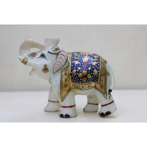 éléphant marbre fait main - en,