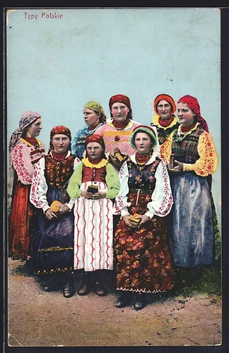 Carte postale typy polskie - typy,