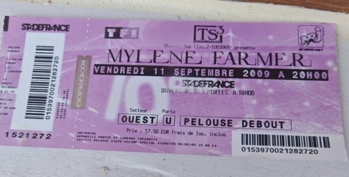 Mylène farmer billet concert - billet,