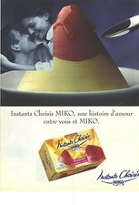 PUBLICITE ADVERTISING 1996   MIKO glaces , une histoire d'amour