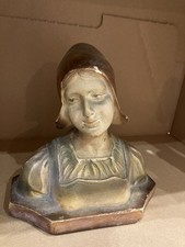 Bustes Polychrome Statues Plâtre Statuettes Décoration Antiquités 