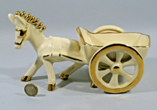 ANE ET CHARRETTE EN CERAMIQUE