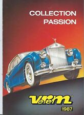 Catalogue VEREM 1987 Collection Passion - Pompiers cirque grand sport SOLIDO.