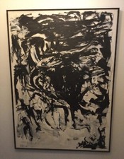 WOLFGANG OPITZ (1944-2023) Tableau 140cm HST 92 Abstrait Soulages Lyrique Pierre