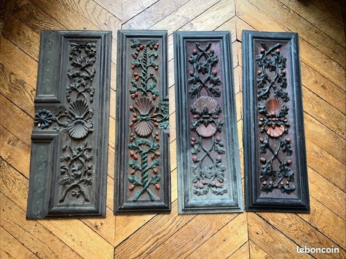 Bas relief bois - bas, sculpté