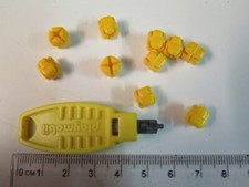 clé + 10 clips jaunes connecteur fixation system X PLAYMOBIL zoo maison château 