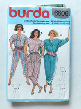 Patron vintage Burda 6606 combinaison d'été 34/36 38/40 42/44 46