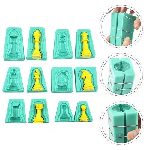 12pcs échecs chocolat moule