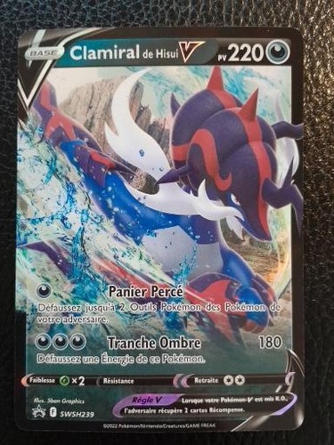 Carte pokémon clamiral - carte,