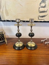 Paire de bougeoirs en marbre