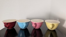 Lot de 4 tasses Boch Belgium Keralux design fifties années 50 - 60