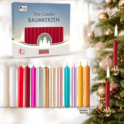 Lot bougies noël en - 20,
