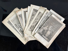 Rétif de la Bretonne / Les Contemporaines - Lot de 17 Gravures XVIII - 14x9cm