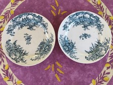 2 Assiettes Plates Faience