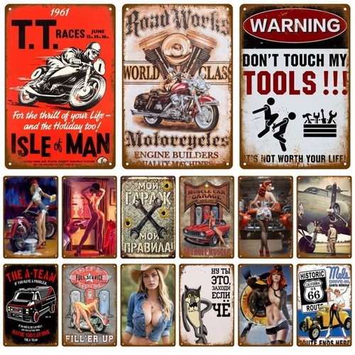 Iron plates metal sign garage - plates,