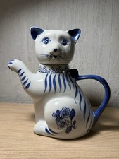 Théière En Forme De Chat En Porcelaine Peint À La Main