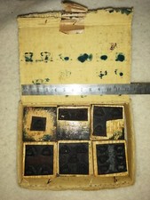 Boîte 6 tampons STUDIA anciens scrapbooking LAPINS calcul école loisirs dessin