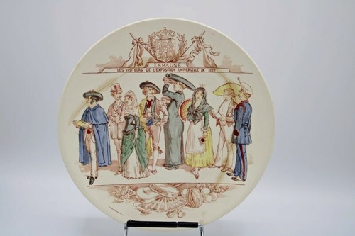 858 assiette sarreguemines u - 858,