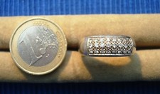 B15 Bague Argent Massif 925 Diamant synthétique Bijou Lot 