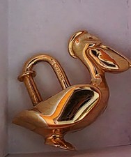 Bijou De Sac Cadenas HERMES Motif PÉLICAN 1992 authentique /TBE