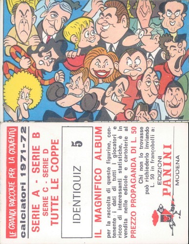 Calciatori panini 1971 - calciatori, 1971/72