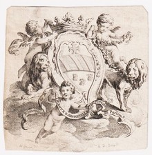 Exlibris Louise Le Daulceur / Thiroux D'Arconville - Berry Meudon 18E Wappen