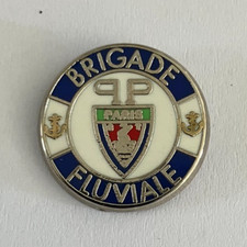 62 - Pin's POLICE NATIONALE BRIGADE FLUVIALE Bouée Bleue et Blanche - BOUSSEMART