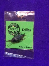 FERAX MANUFRANCE RARE LEURRE ANCIEN GRILLON dernier exemplaire  TBE pas moulinet