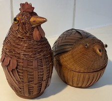 BOÎTES OSIER VERNIS VINTAGES 