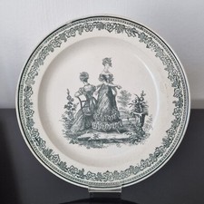 ASSIETTE CREIL 1820 Mode Feminine Fashion 1820s MONTEREAU