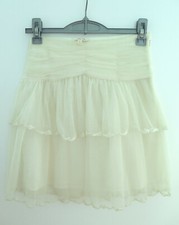 * BEL AIR* Jupe tulle doublée brodée à volants T. 1 (36) Excellent état