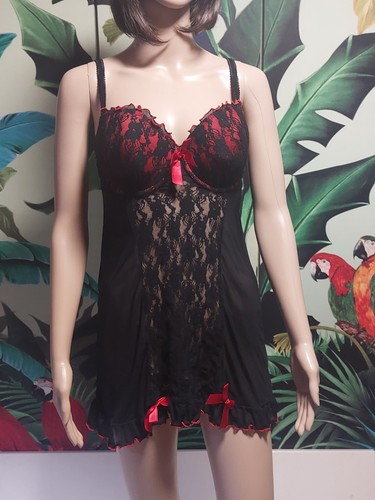 Nuisette noir rouge - nuisette, et