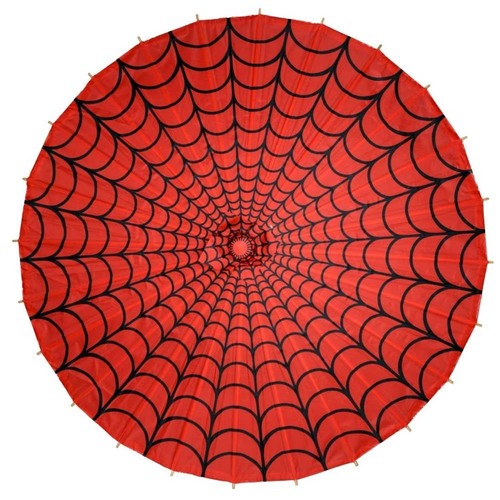 Ombrelle spiderweb rouge - , et