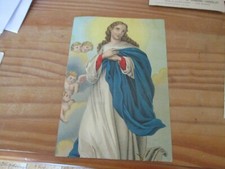 CHROMO LITHOGRAPHIE RELIGIEUSE JESUS ANGES  18 x 13 cm