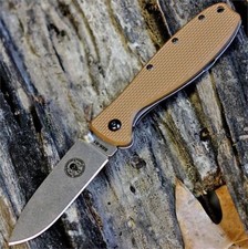 BRKR1CB Esee de Poche Zancudo Brown Lame Acier AUS-8 Stonewash Manche FR