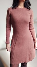 Robe pull côtelée terracotta vieux rose Primark 36 38 40