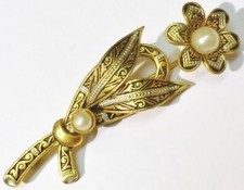 broche bijou vintage fleur