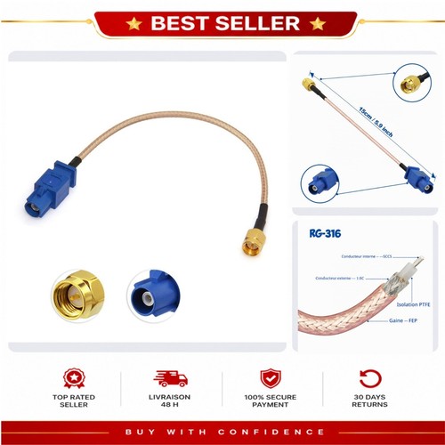 Câble rallonge gps sma mâle - rallonge,