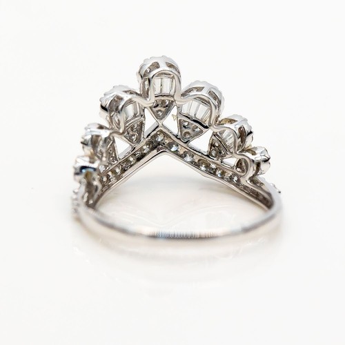 Bague couronne blanc - bague, or