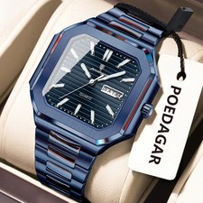 POEDAGAR Montre Homme Acier